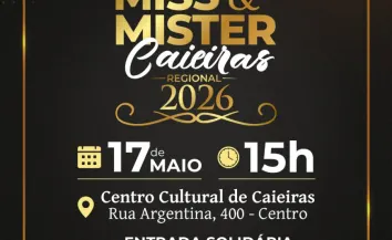 Caieiras realizará no fim de semana concurso de Miss & Mister Caieiras 2026, com apoio da Prefeitura, por meio da Secretaria de Cultura e Turismo