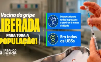 Vacina contra a gripe é liberada para toda a população com idade a partir de 6 meses